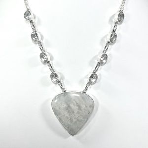 Moonstone Large Stone 925 Gemstone Necklace